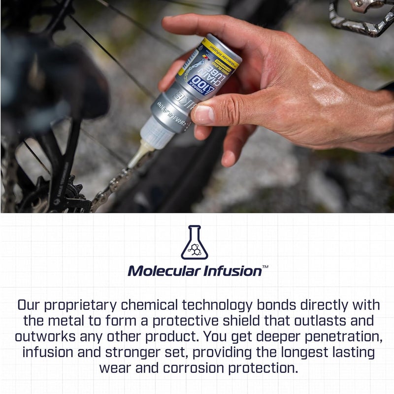 Formula 100 Dry Conditions Bike Chain Lube – Dry Weather Lubricant for Bicycles & Electric Bikes – Deep Penetration, Extends Lifetime, Protects Against Corrosion – 50ml (1.69 oz) - Image 3